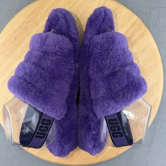 UGG Fluff Yeah Slides Purple Women’s 9 US - Picture 5 of 8